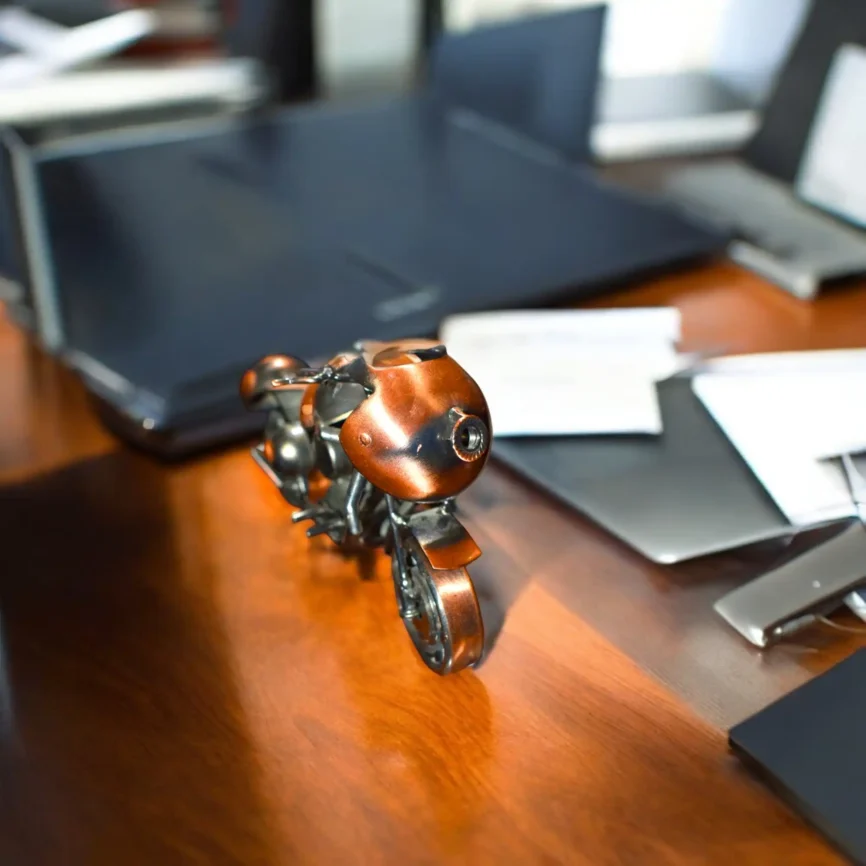 Vintage Metal Harley X Retro Style Motorcycle Showpiece