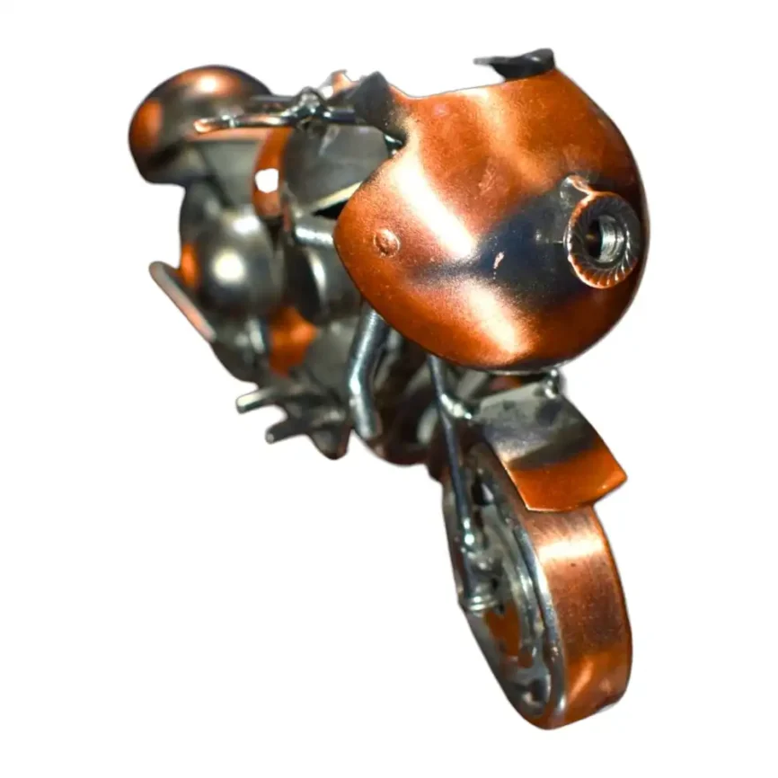 Vintage Metal Harley X Retro Style Motorcycle Showpiece Angle 1