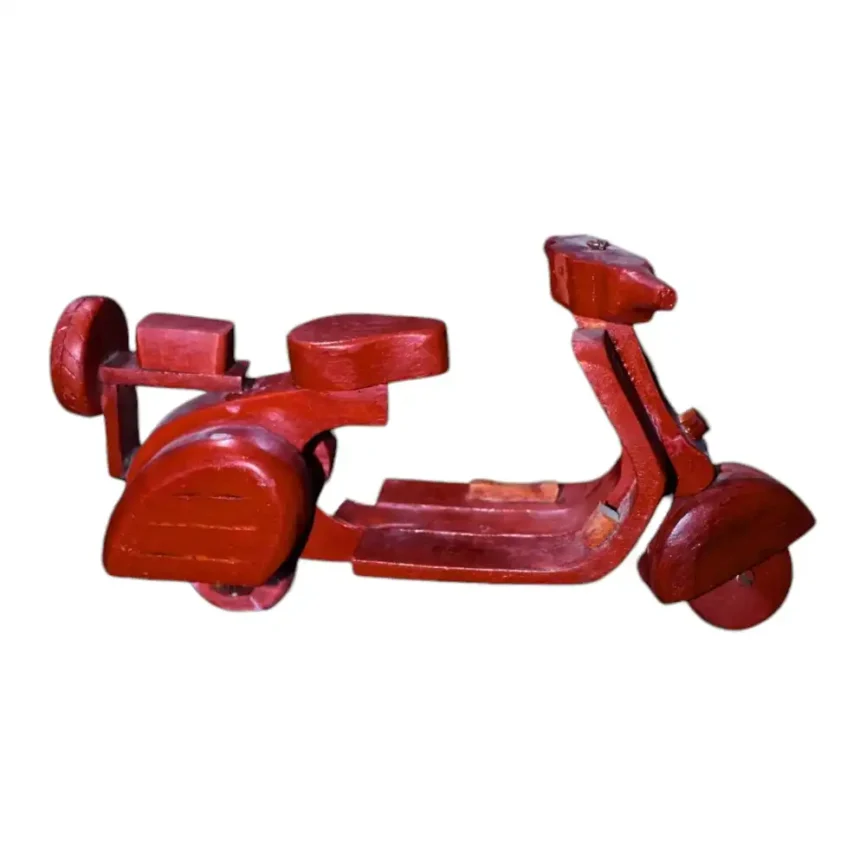 Wooden Vespa Scooter Showpiece Angle 1