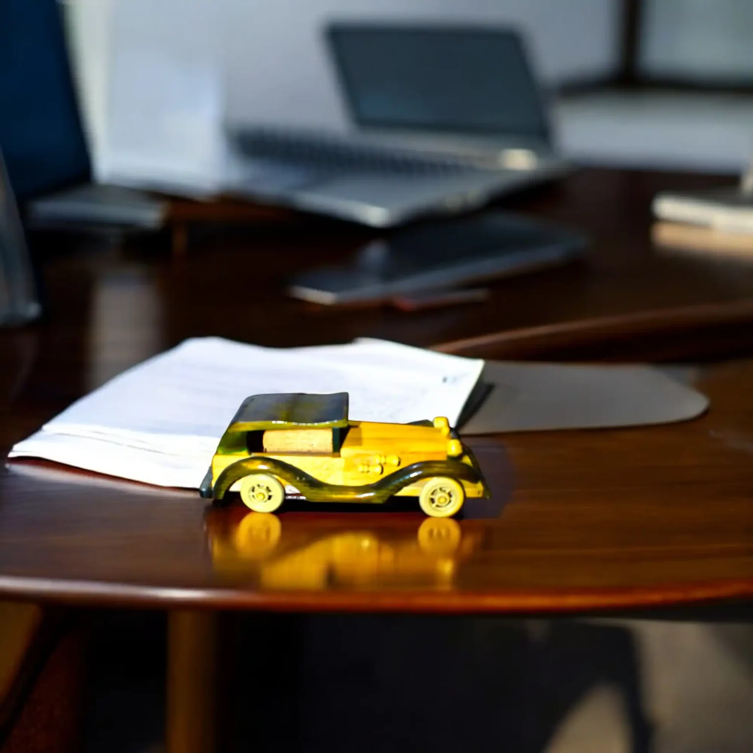 Wooden Vintage Royal Royce Showpiece