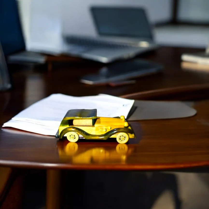 Wooden Vintage Royal Royce Showpiece