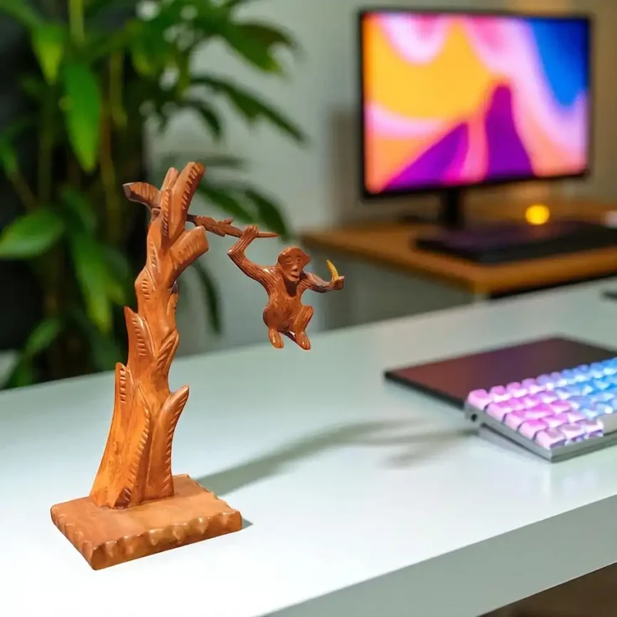 Wooden Monkey Hanging Tree