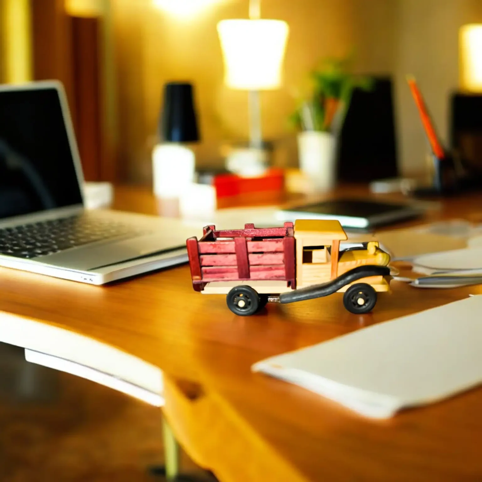 Wooden Toy Truck Model