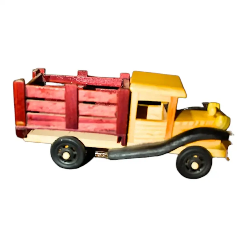 Wooden Toy Truck Model Angle 1