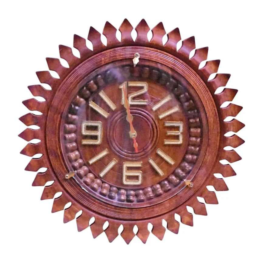 Suncrest - Wooden Wall Clock Angle 1