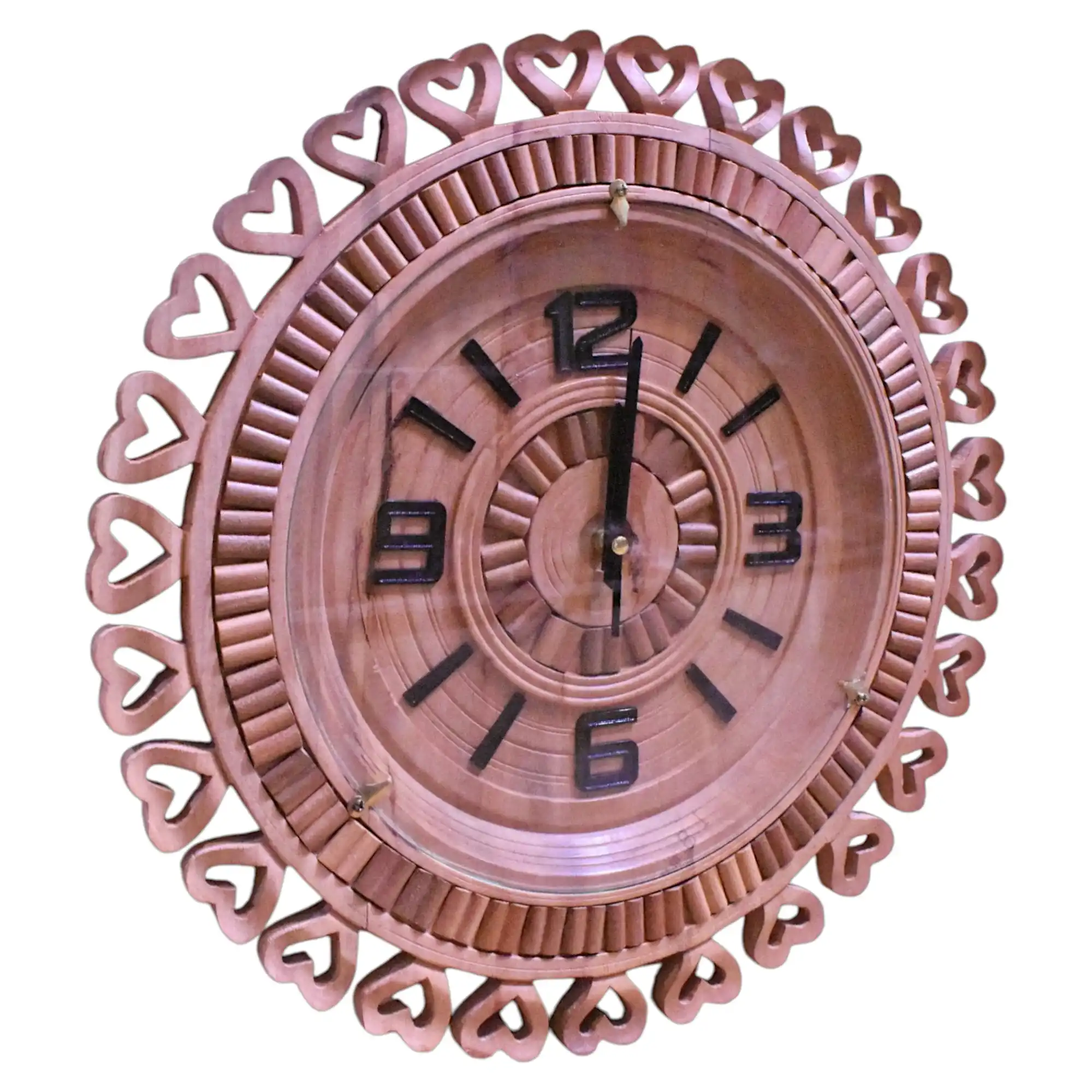 Soft Oath - Wooden Wall Clock Angle 2