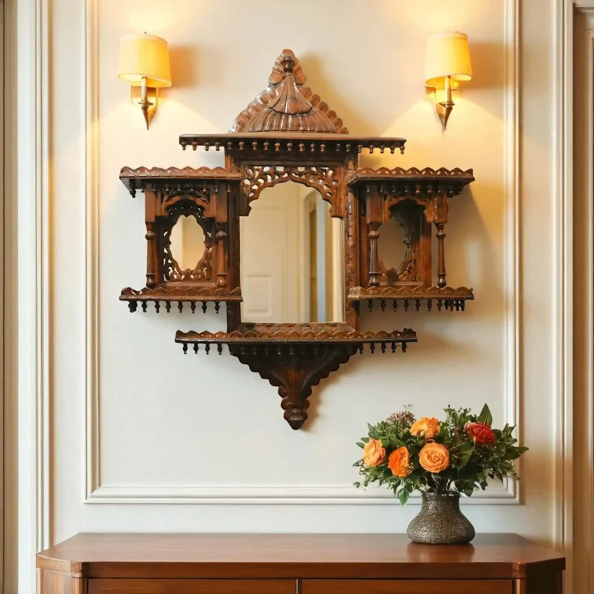 Royal Wooden Jharoka Mirror