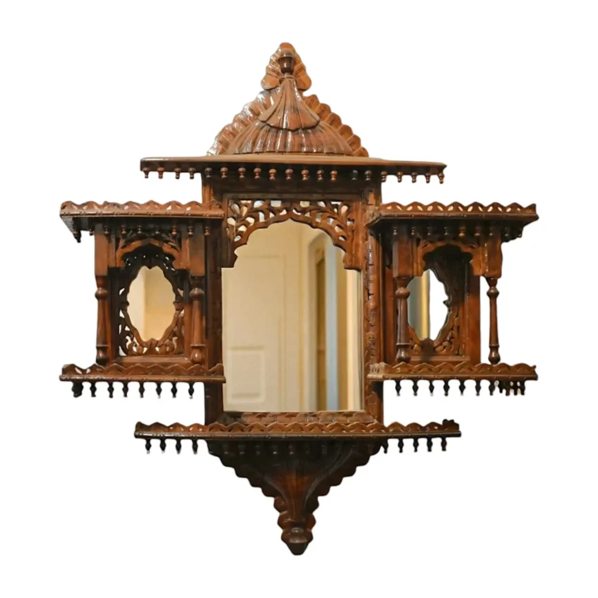Royal Wooden Jharoka Mirror Angle 1