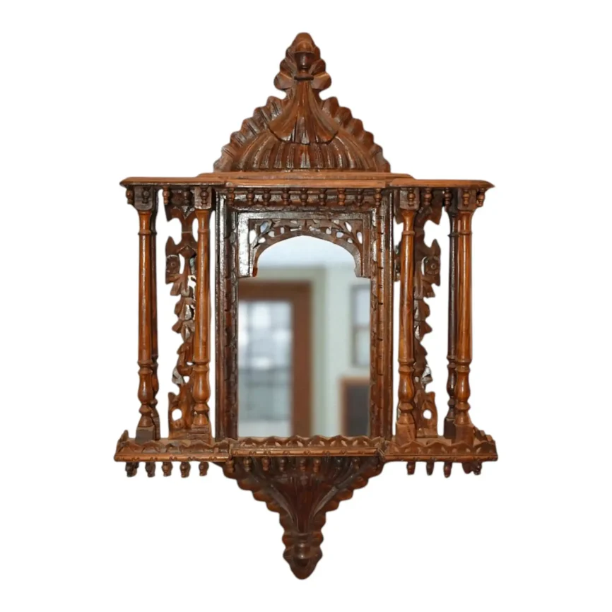 Premium Wooden Jharoka Mirror Angle 1