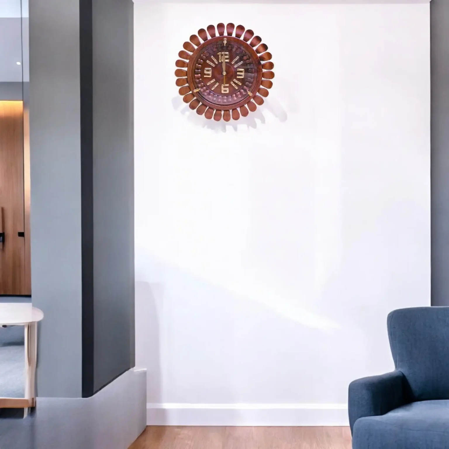 Noon — Wooden Wall Clock