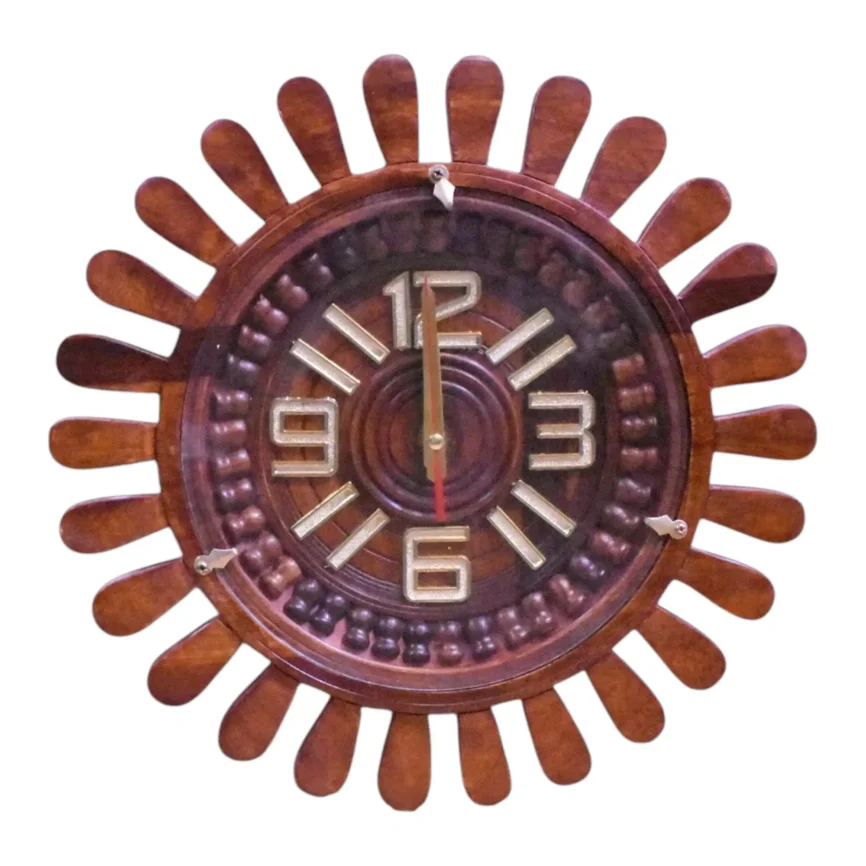 Veranda – Wooden Wall Clock Angle 1