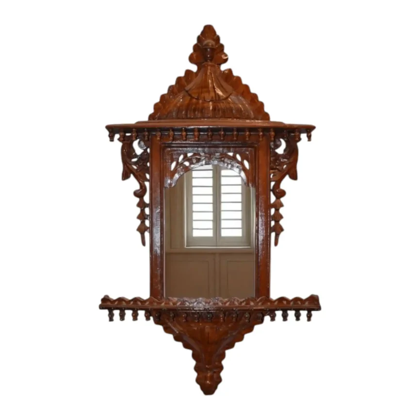 Solo Wooden Jharoka Mirror Angle 1