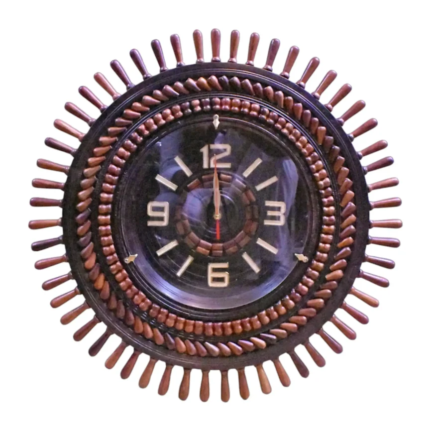 Saayah – Wooden Wall Clock Angle 1