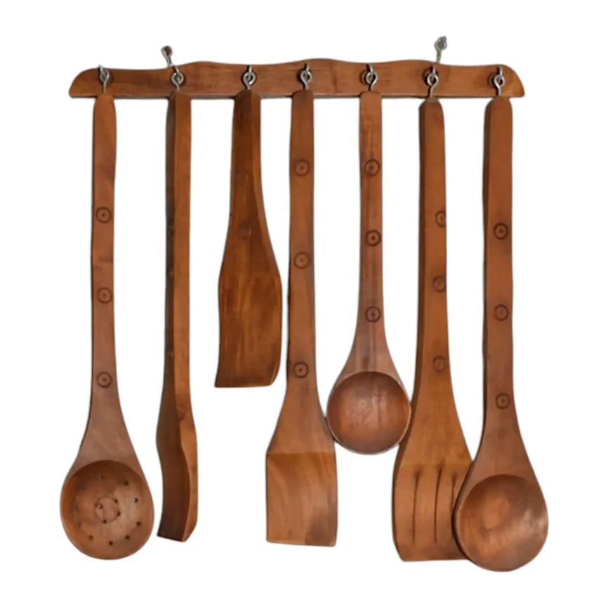 Wooden Stirring Spoon Set Angle 1