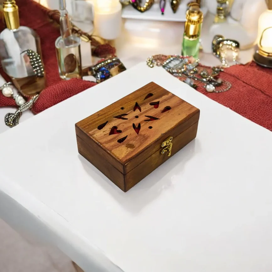 Wooden Jewelry Box – Star Face