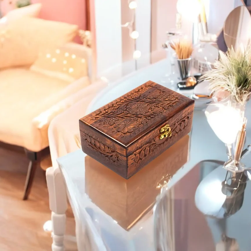 Wooden Jewelry Box – Premium Carving