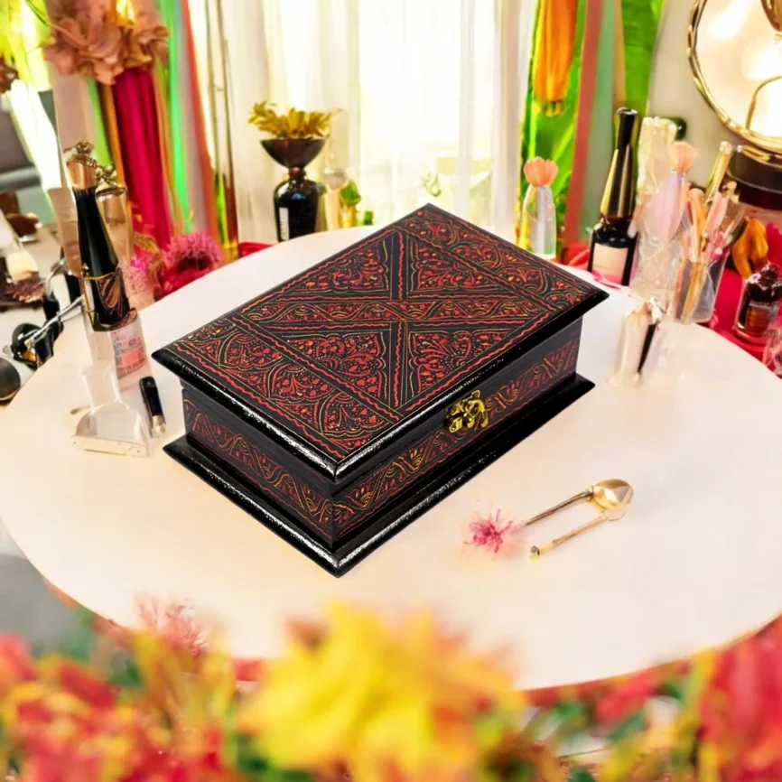 Red Naqshi Jewelry Box - Big Chin Edition