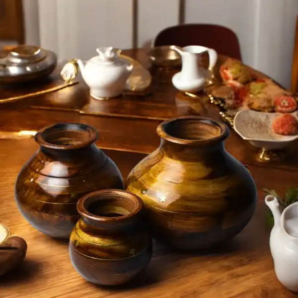 Wooden Ghara Set – Set of 3