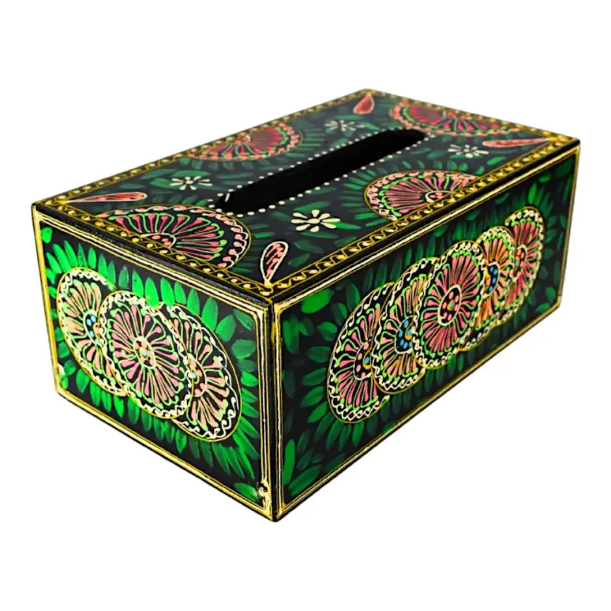 Wooden Tissue Box – Truck Art Edition Angle 1