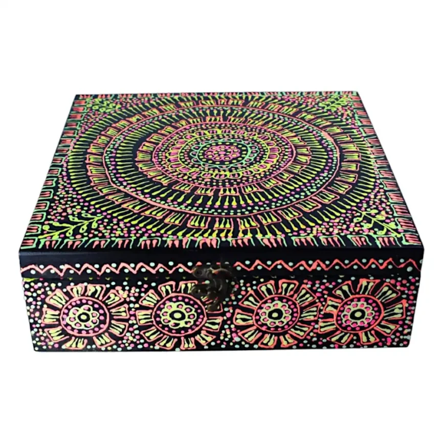 Hypnosis Box – Handcrafted Wooden Jewelry Chest Angle 1