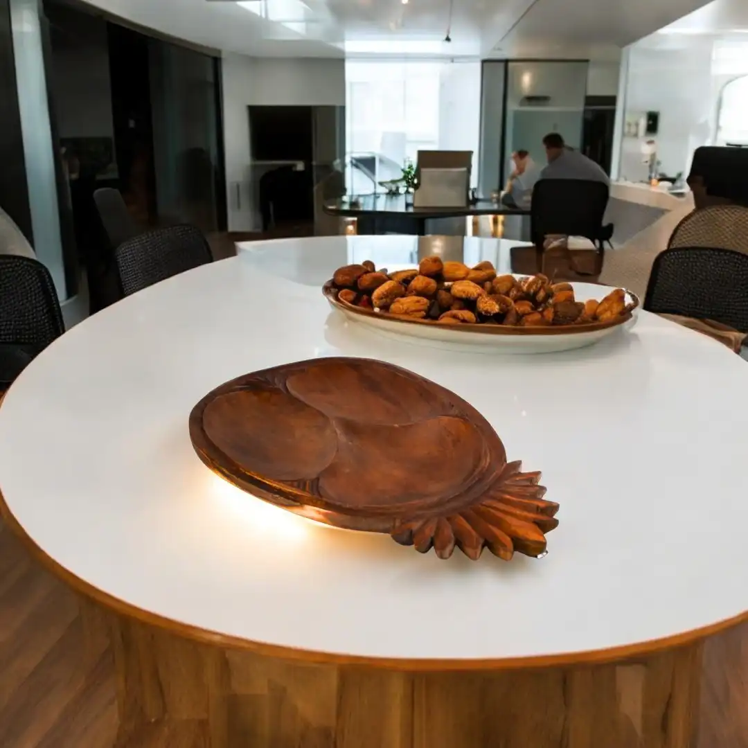 Handcarved Pineapple Wooden Tray