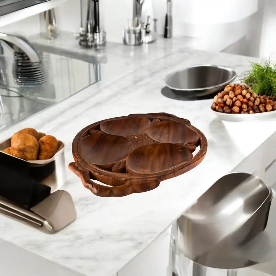 Handcarved Pineapple Wooden Tray