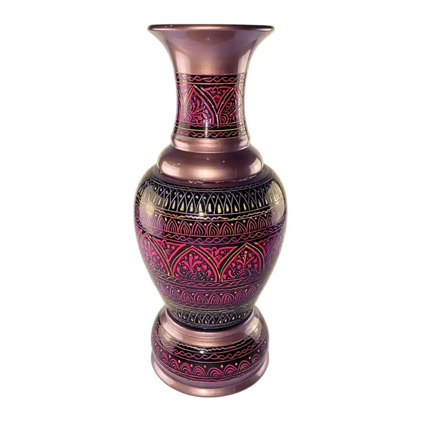 Wooden Flower Vase with Naqshi Art – Bold Angle 1