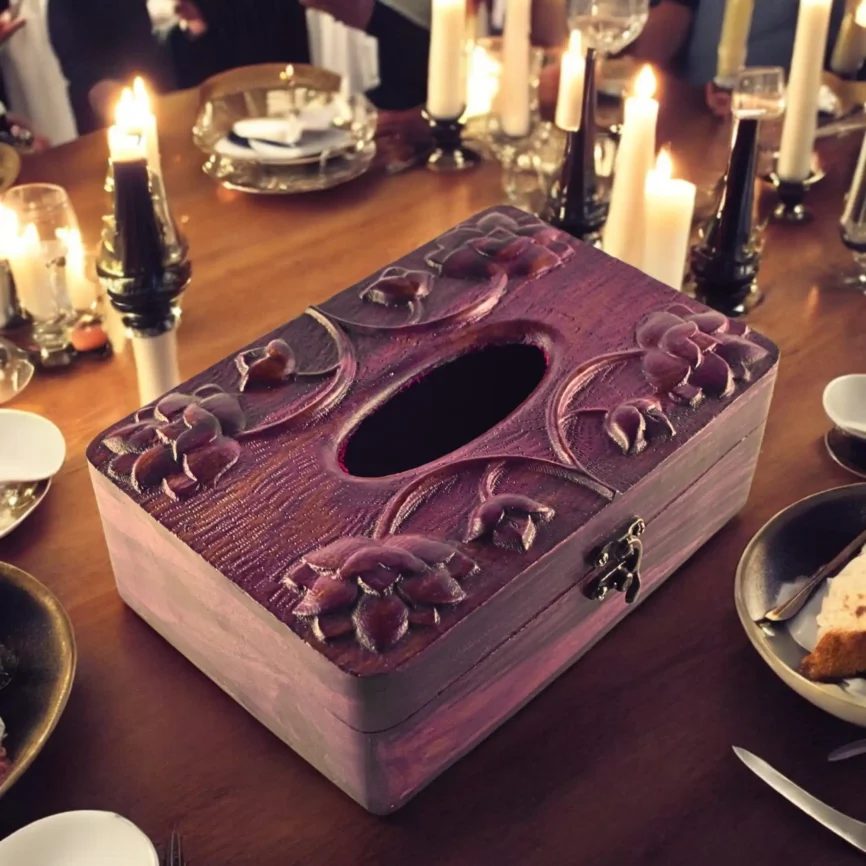 Neelofar - Wooden Tissue Presenter