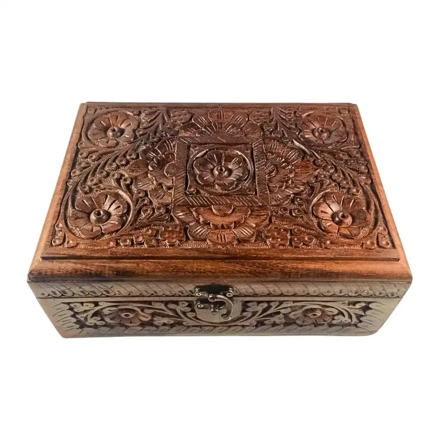 Gulnaar – Wooden Jewelry Chest Angle 1